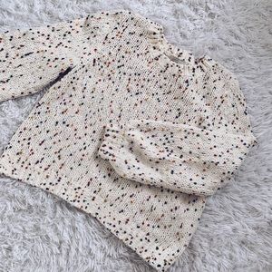 White Confetti Sweater